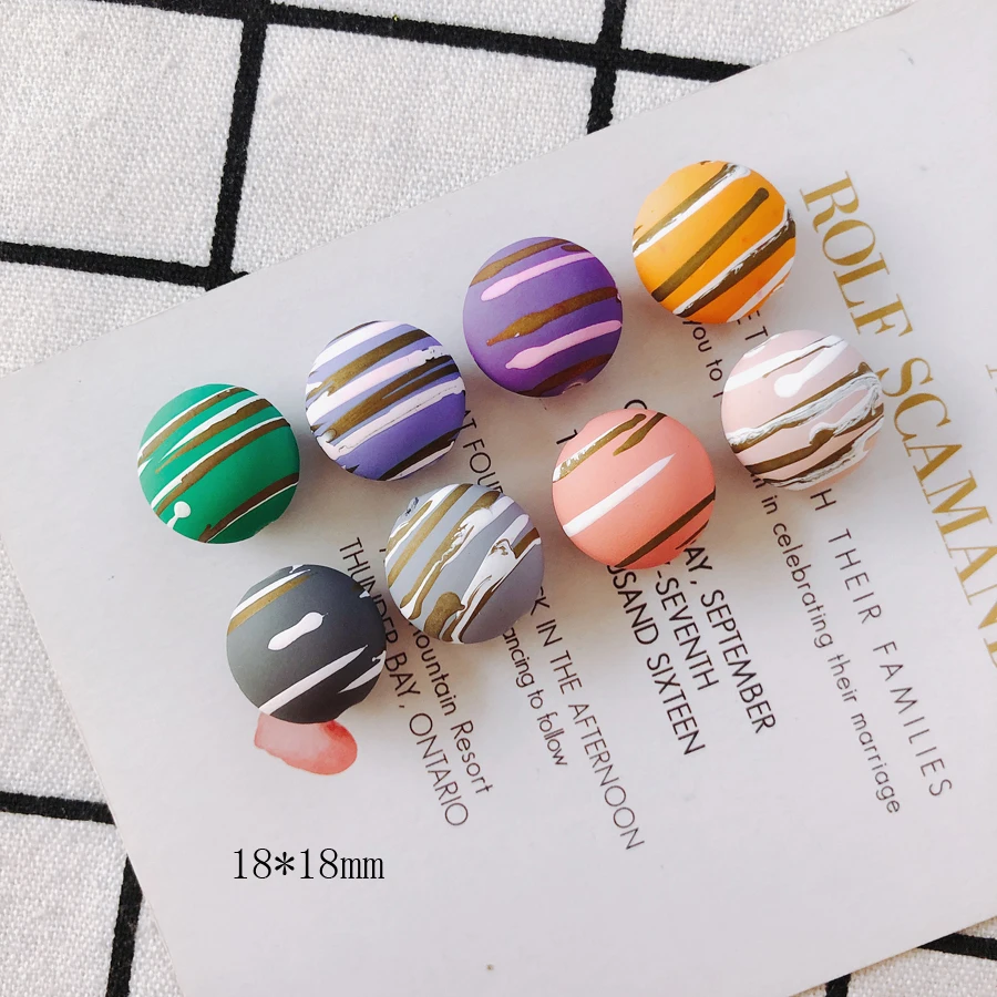 

10pieces/lot resin Acrylic pendant Earring Accessories ball earrings Supplies for Jewelry Accessories