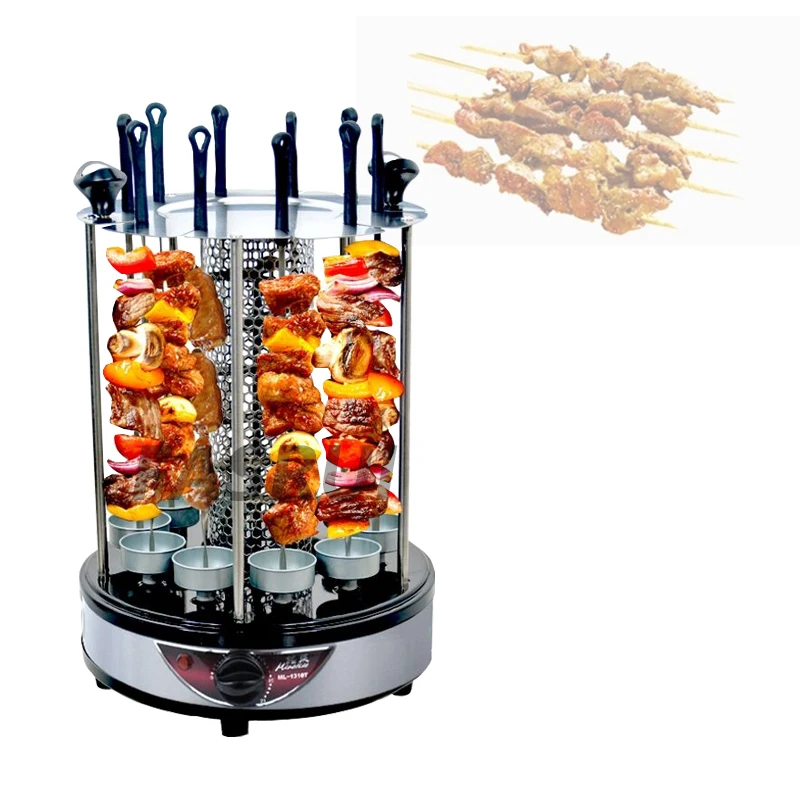 

Electric Grill Machine Automatic Rotating Skewer Smokeless Barbecue Kebab Rotary Machines BBQ Roast Lamb Skewers Stove