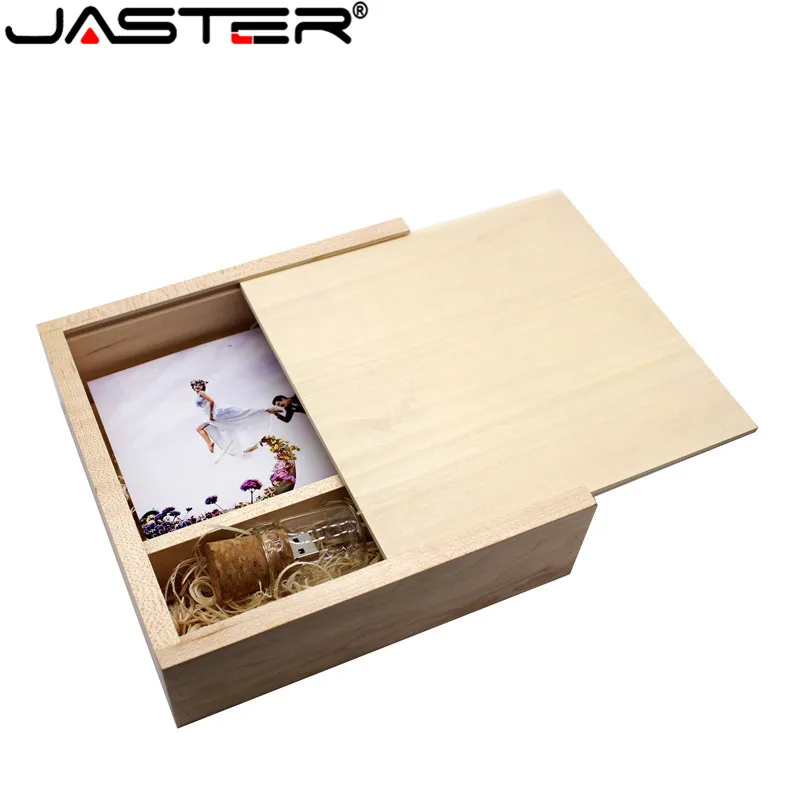 Флэш-накопитель JASTER 180*180*60 мм фотоальбом деревянный USB + коробка usb флэш-накопитель