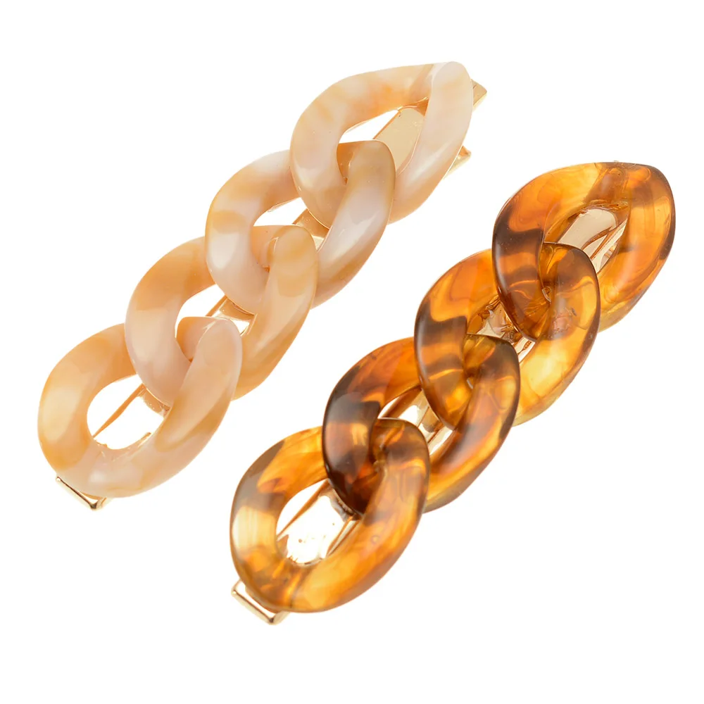 

Ultra-fashioned Chain Pearl Hairpin Combination Wild Hair Card Side Clip Bangs Clip Female Korean Hair Accessories