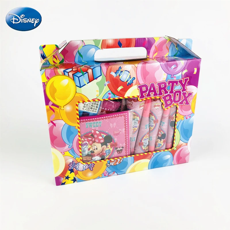 

108 шт./лот «Минни Маус» Disney «Baby Shower», украшение для дня рождения для девочек, товары для свадебного торжества, различные наборы посуды