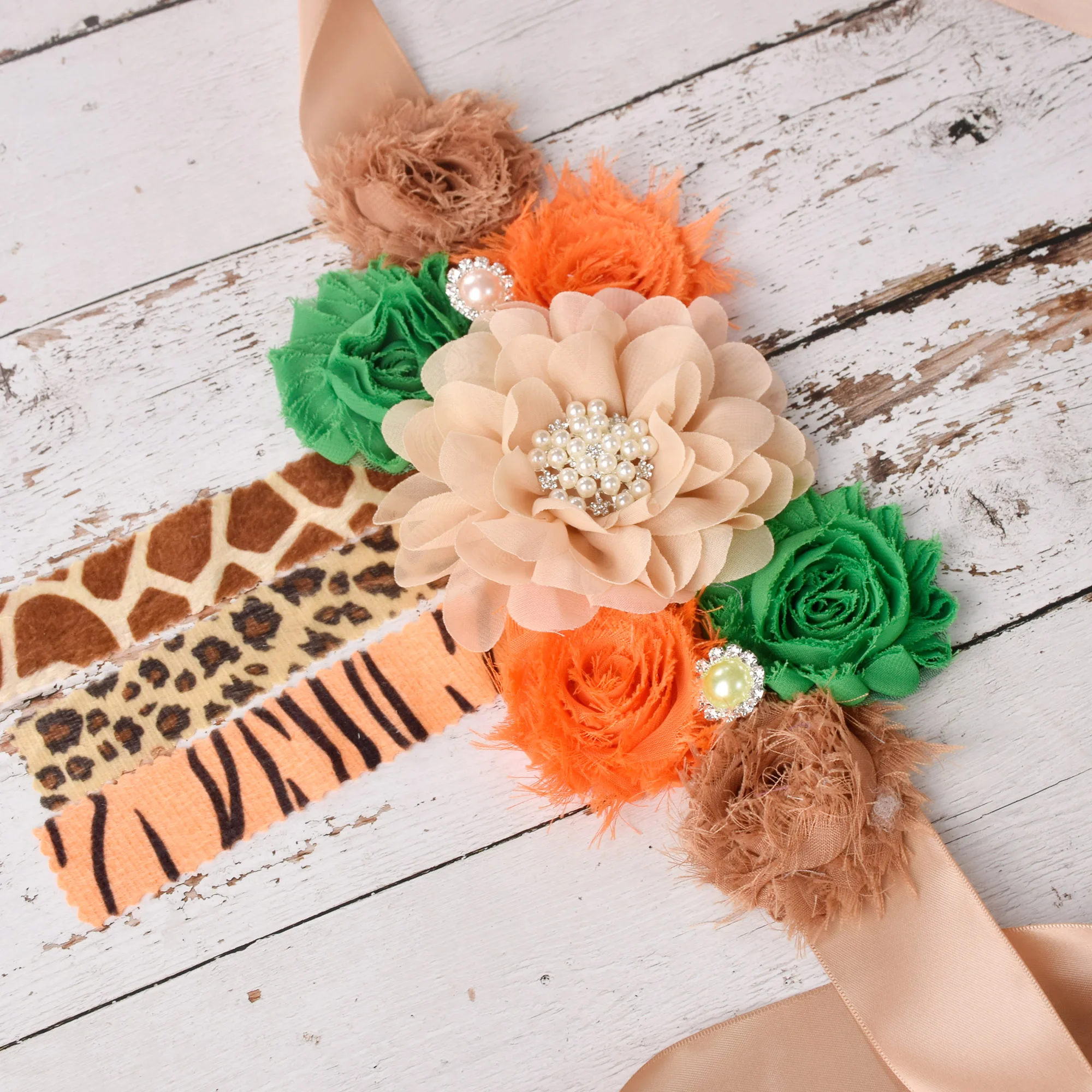 Дикий мир беременности и родам пояс с цветами лентами Беременность для живота