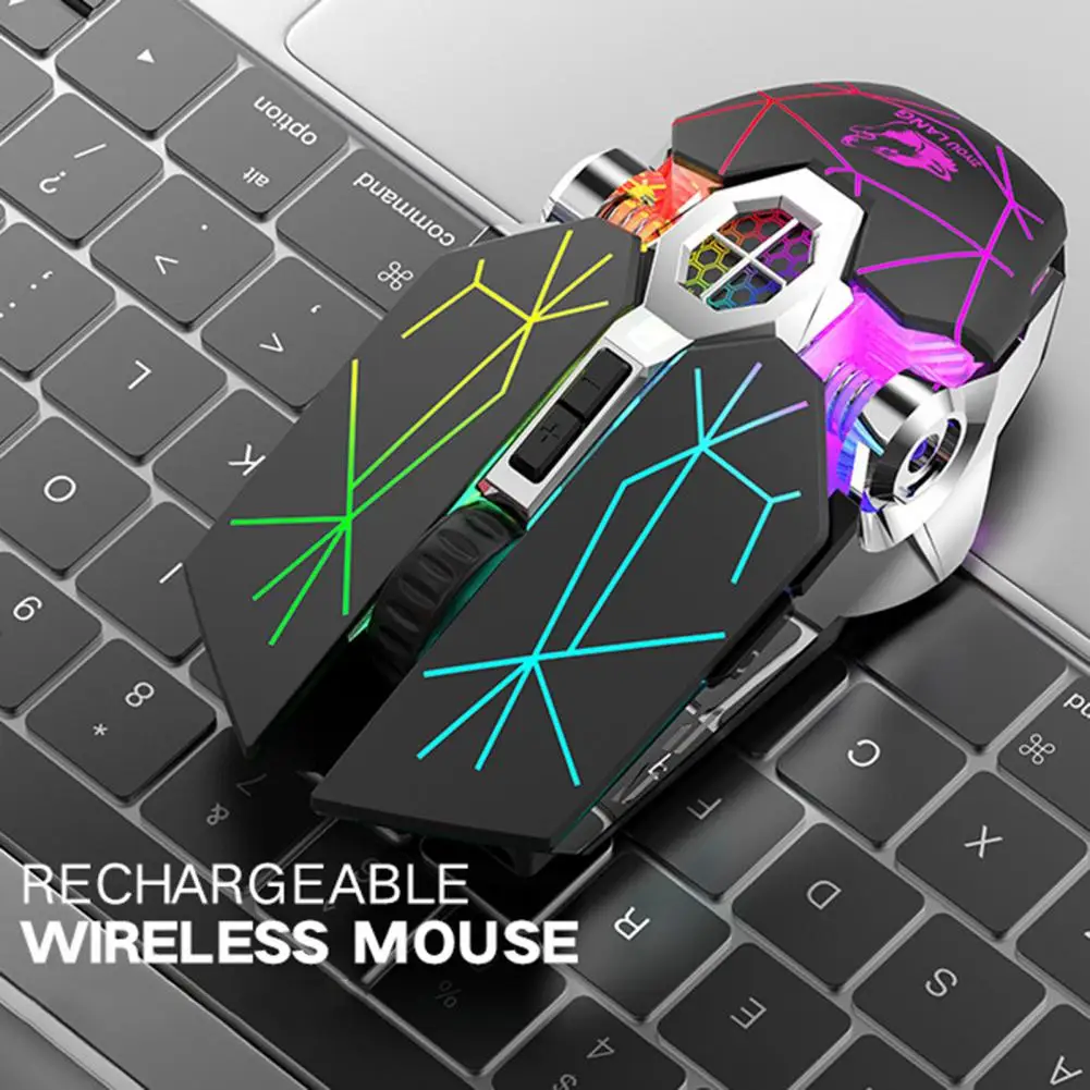

X13 Portable Colorful Light ABS 2.4GHz Rechargeable Silent Wireless Laptop Mouse 2021