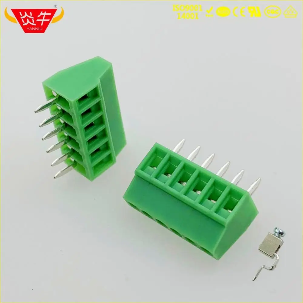 128-2.54-6P KF308 2,54 мм 2PIN PCB Универсальный винтовой клеммный блок DG308 KF128-2.54-2P MPT 0,5/2-2,54-1725656 PHOENIX CONTACT YANNIU - Цвет: 128-2.54-6P