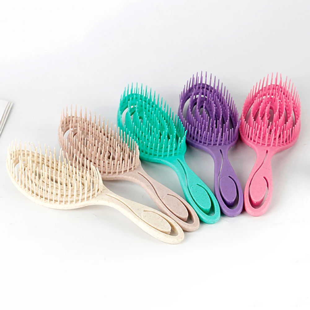 

Detangling Hair Brush Salon Barber Hairdressing Combs Curly Reduce Hair Brush Detangler Comb for Women