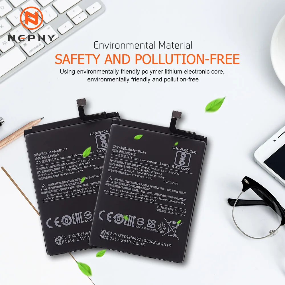 New Nephy Original Battery BN44 For Xiaomi Redmi 5 Plus Batteries Mobile Phone Replacement Accumulator Free Tools In Stock Track | Мобильные