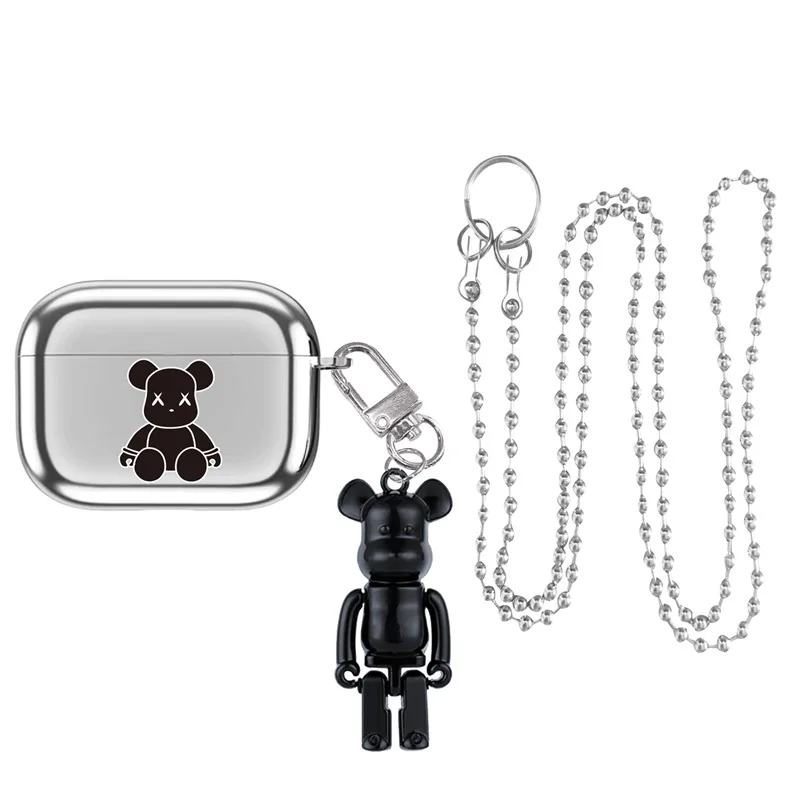 

Black Bear Pendant Electroplated 2021 AirPods 3 Case Apple AirPods 2 Case Cover AirPods Pro Case IPhone Earbuds Accessories