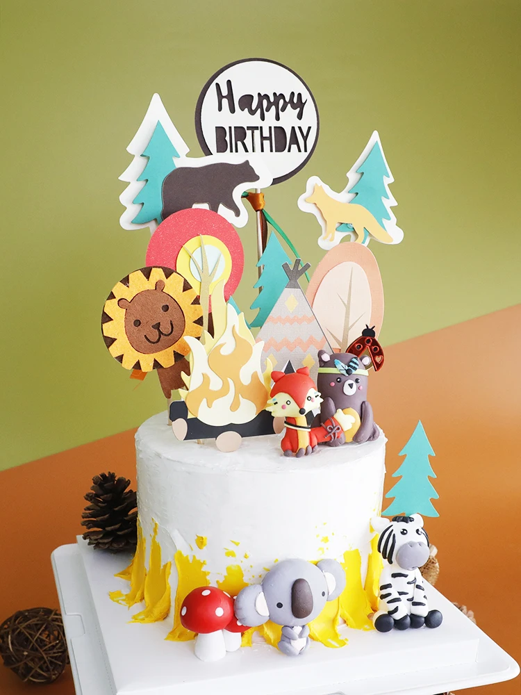 Мультяшный индийский племя медведь лиса мягкая Dlay кукла кемпинг палатка лес