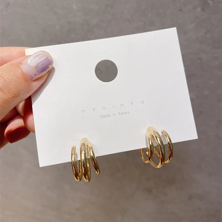 

Hot Sale Women 2021 Earrings 925 Silver Needle Temperament Wild Earrings Korea Dongdaemun Earrings Simple Female Earrings
