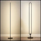 Современный минималистичный торшер, металлический СВЕТОДИОДНЫЙ торшер для гостиной, спальни, стоячий светильник, лампа с регулируемой яркостью для Кабинета