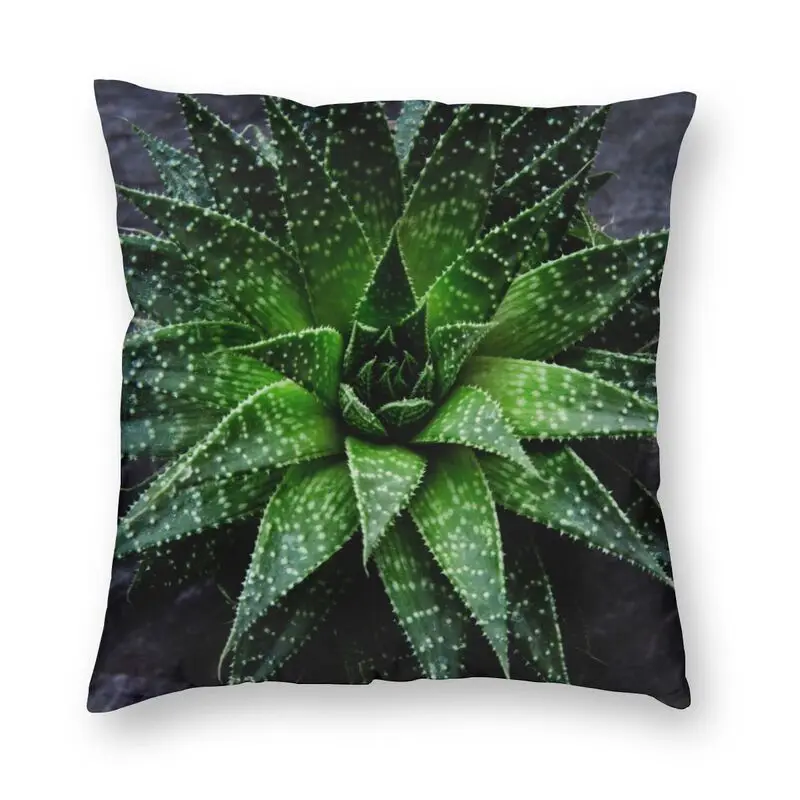 

Tropical Leaf Succulent Pillow Case Home Decor Cactus Cushion Cover Throw Pillow for Car Double-sided Printing