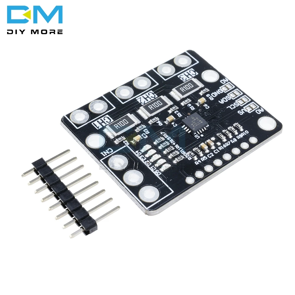 Модуль платы датчика питания IIC I2C INA3221, Замена модуля платы датчика напряжения источника питания INA219, трехканальный шунт IIC I2C, интерфейс SMBUS