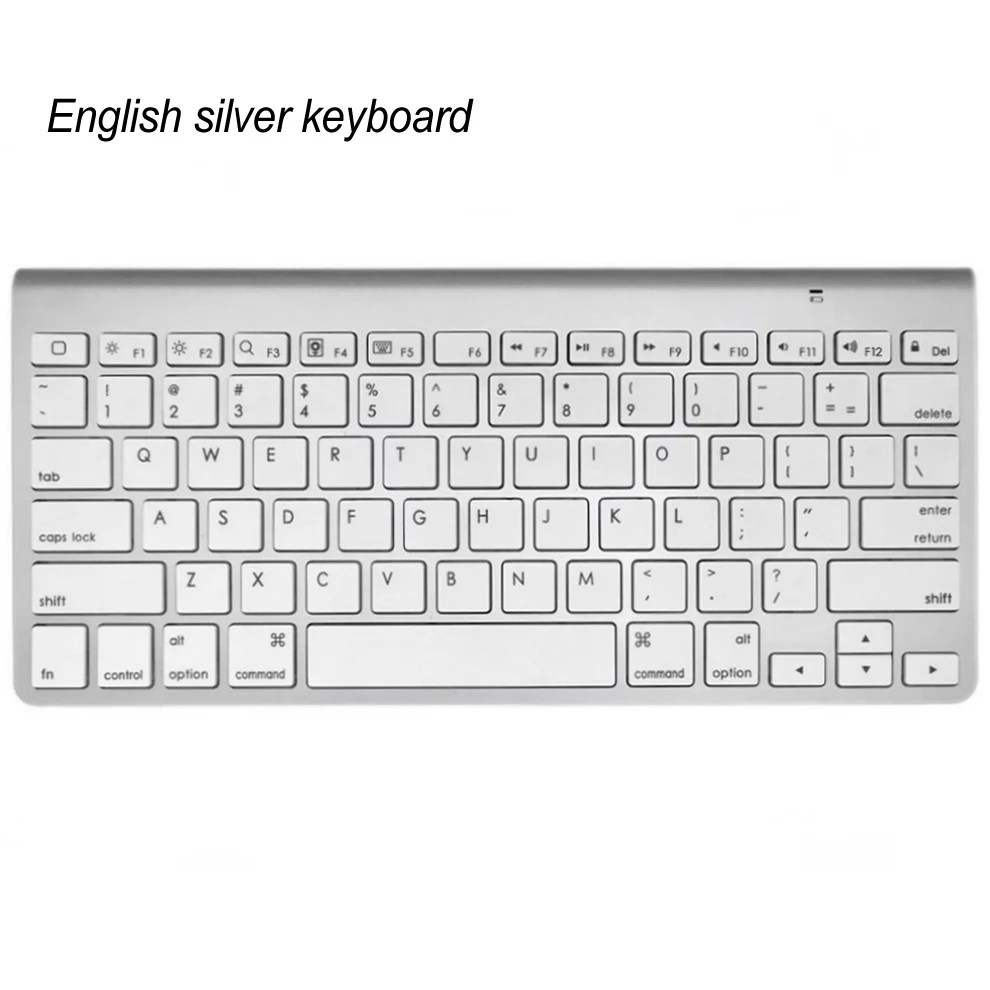 ENGLISH LAYOUT Русская еврейская, испанская ультра-тонкая Бесшумная Bluetooth клавиатура Scissor Беспроводная клавиатура для беспроводной клавиатуры Apple стиль IOS WIN - Цвет: ENGLISH LAYOUT