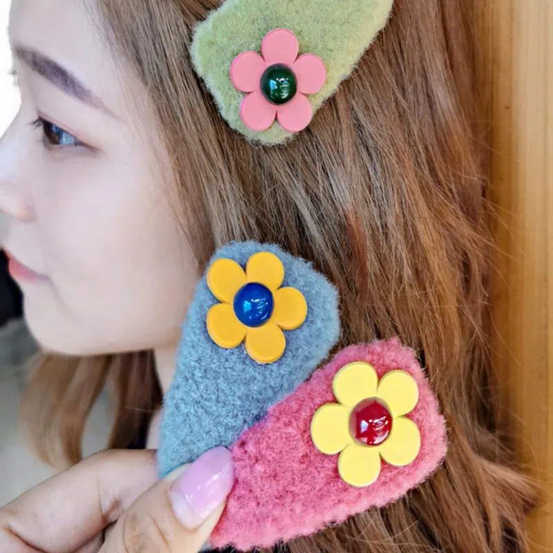 Новая плюшевая шпилька для волос в японском и южнокорейском стиле на осень зиму