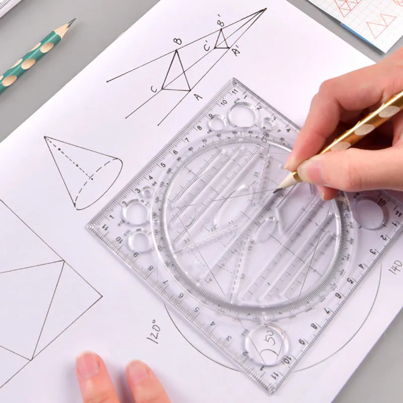 

Multifunctional Drawing Template Art Design Construction Architect Stereo Geometry Ellipse Drafting Scale Ruler Measuring Tool