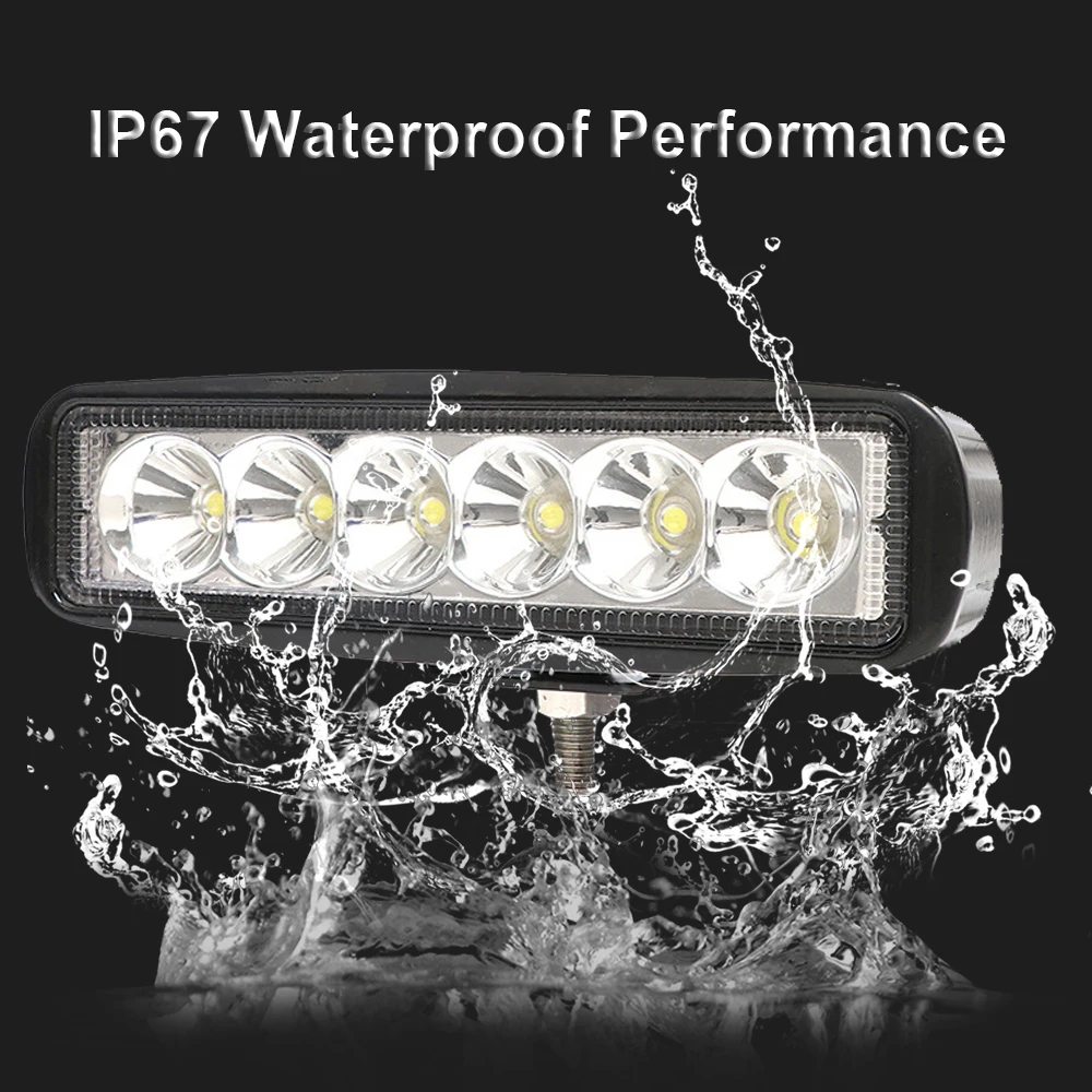 Автомобильный светодиодный светильник бар прожектор для внедорожника 6 рабочий s