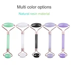 Нефритовая Роза из полимерной смолы ролик для массажа лица для шеи и глаз натуральный массажер гуаша скребок для лица тонкий-лифтинг Красота Инструменты для похудения ролик