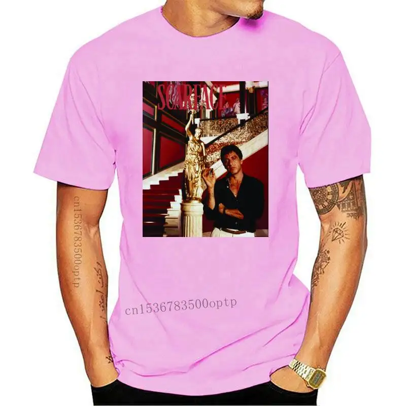 

New Scarface Statue Stairs Black T-Shirt