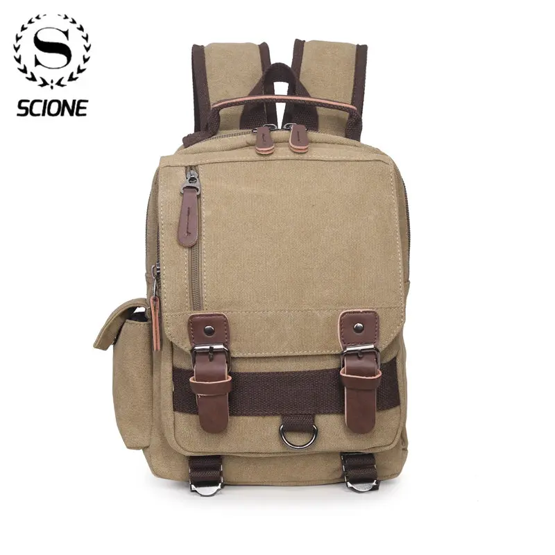 

SCIONE модный холщовый дорожный мини-рюкзак для мужчин и женщин, многофункциональный уличный рюкзак, винтажный Повседневный Рюкзак