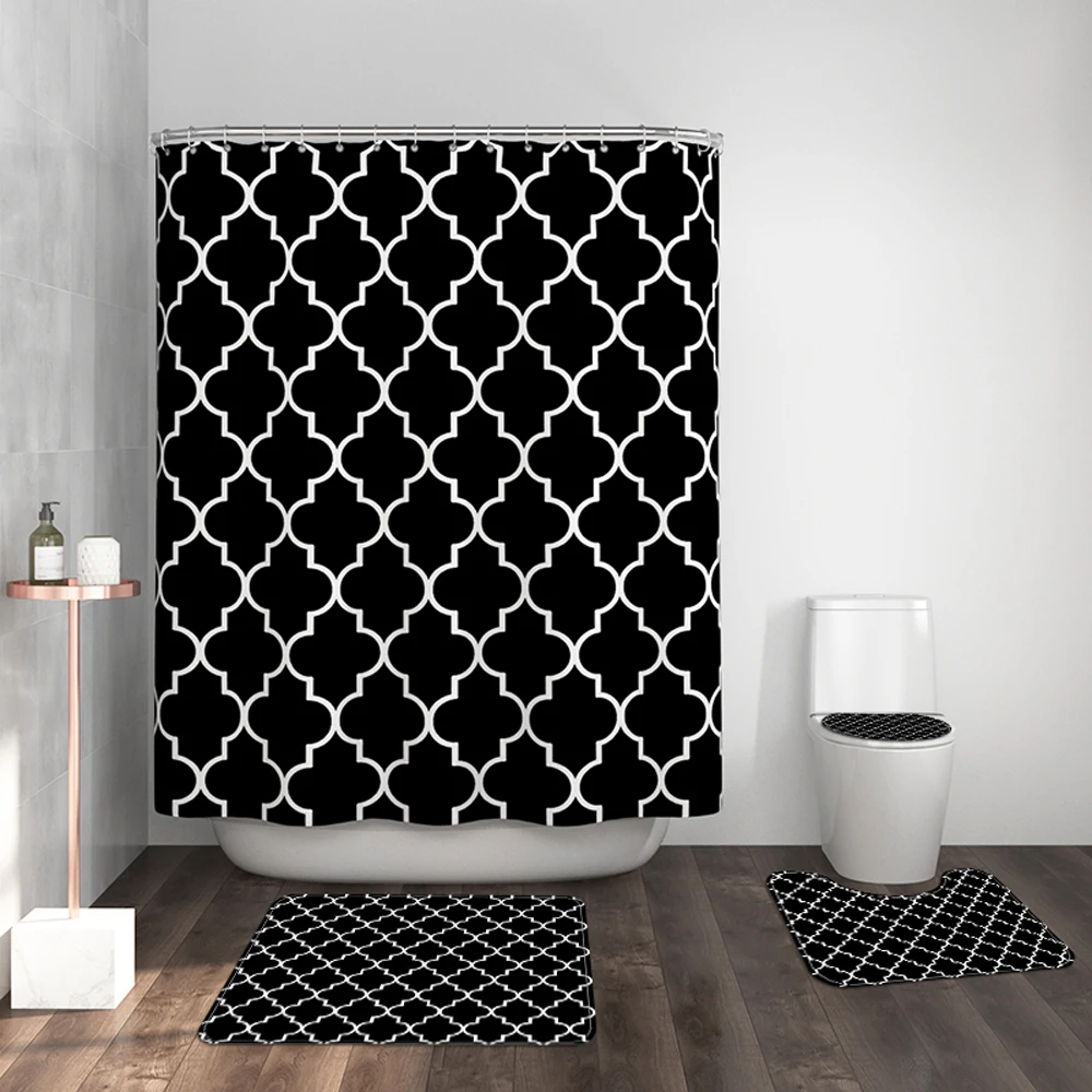 

3pcs Polyester Fiber Bathroom Mat Set Hydrophilic Toilet Carpet Washable Kitchen Floor Rug Anti-Slip Shower Room Mat