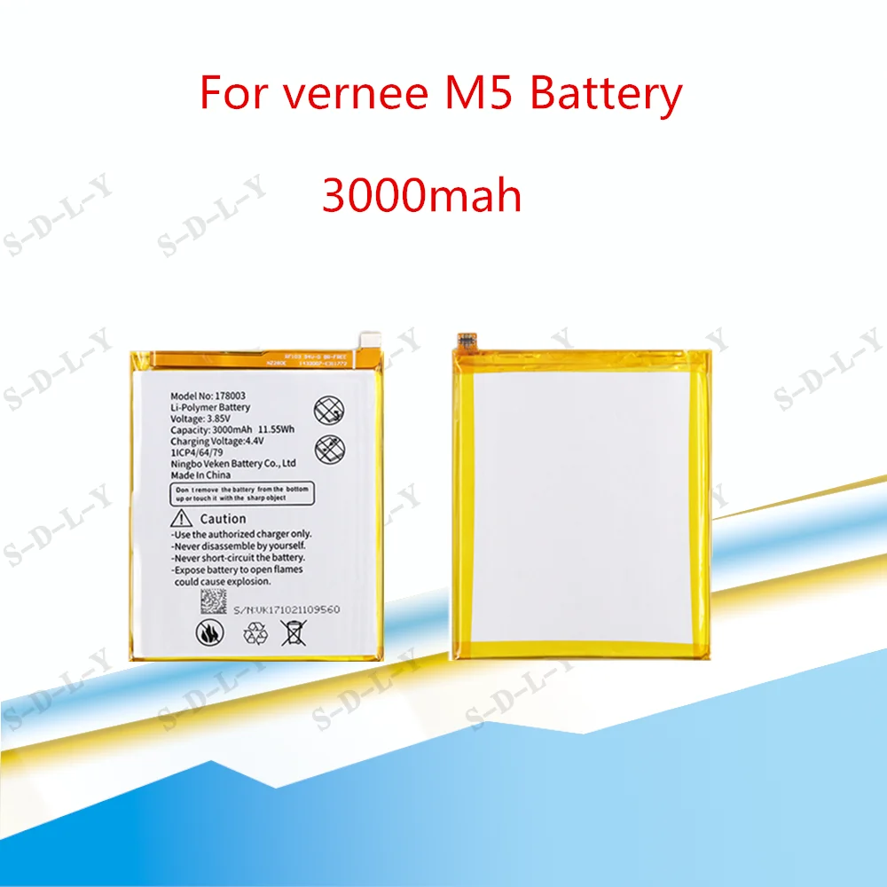 Высокая емкость для Vernee M5 запасная батарея 3000mAh Bateria Batterie Мобильный телефон