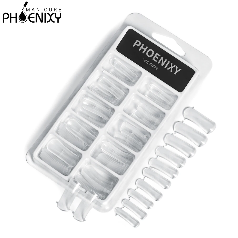 

100Pcs Clear False Nail Tips Nail Extension Tips Extension Nail Tools Kit Manicure Set False Nail Mold For Nail Art Design