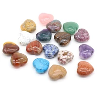 1pc natural quartz heart shape crystal reiki minerals chakra healing stone handmade jewelry gemstones pendant gift home decor