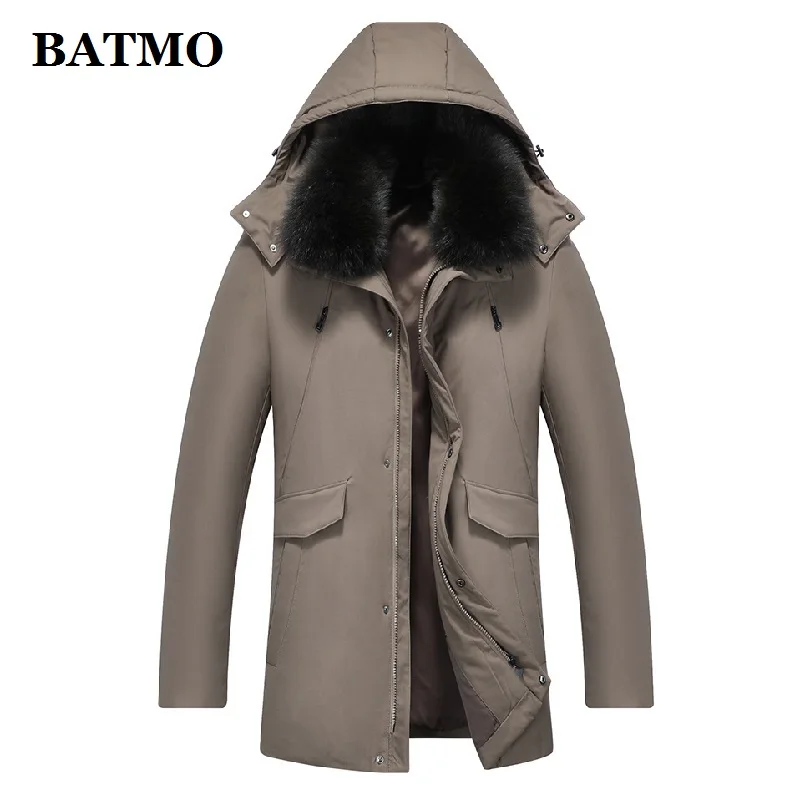 

BATMO 2020 Новое поступление зима 90% белый утиный пух куртки с капюшоном для мужчин, мужской зимний пуховик, большие размеры LZ9902