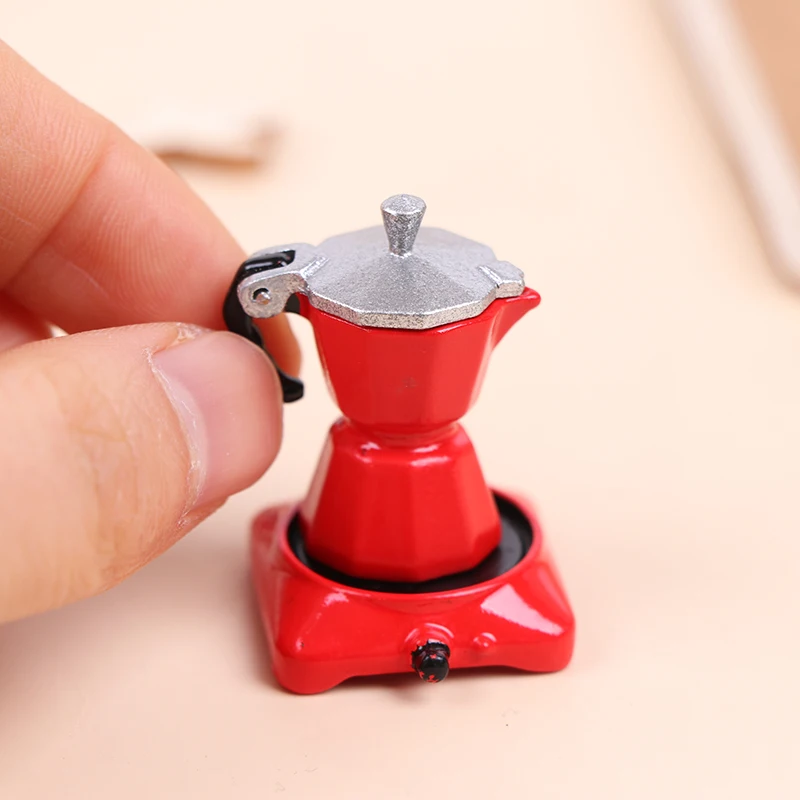 1 шт. 35*28 мм металлический кукольный домик миниатюра Кофеварка моделирование
