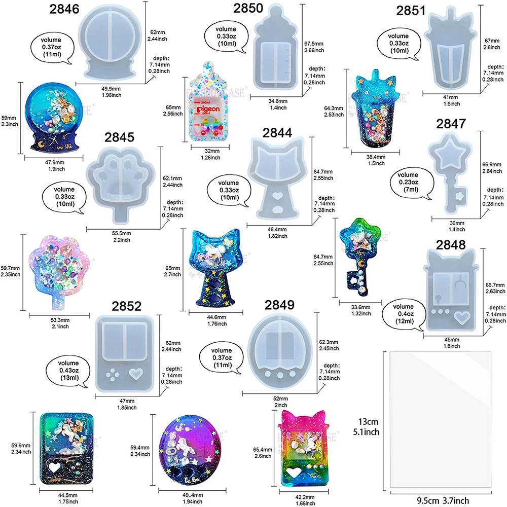 1pcs Hot sell Quicksand Shaker Molds Cat Paw Game Console Epoxy Resin Silicone Mold Wand Oil Syringe Craft Pendant Tools | Украшения и