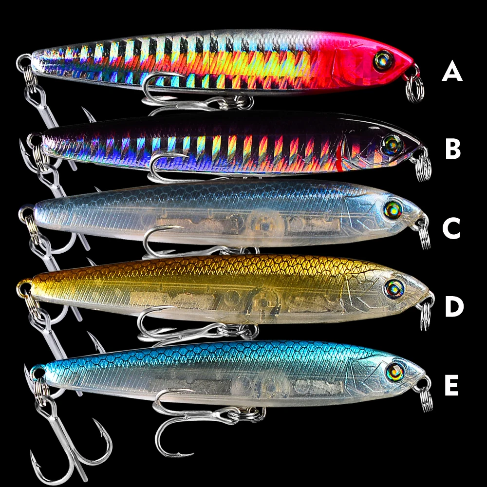 PRO BEROS 5 шт./3D глаза VIB карандаш рыболовные приманки снасти 11 г/21 г цветов в наличии