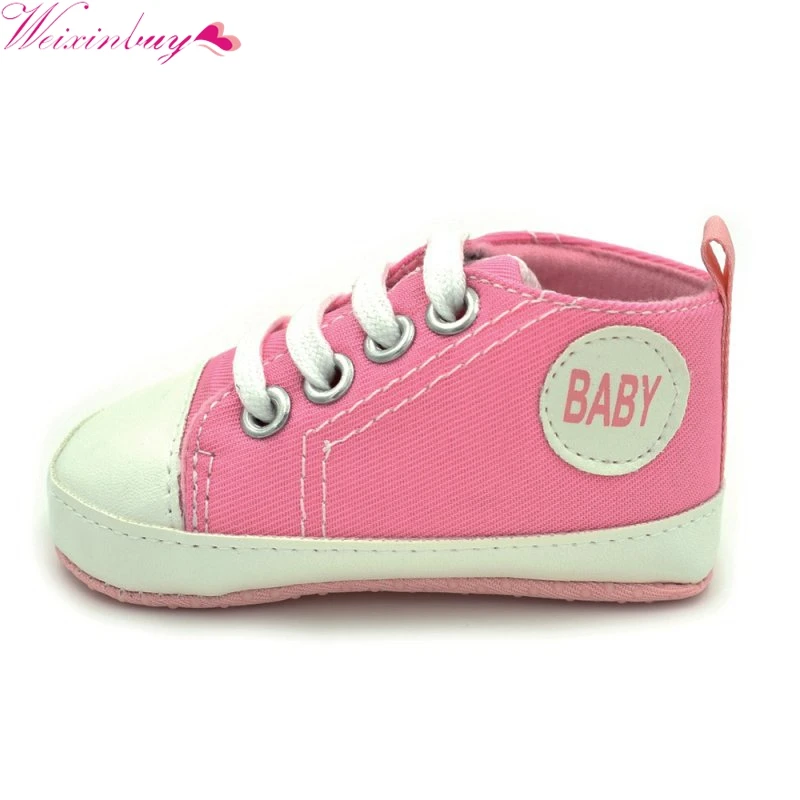 

Fashion Infant Toddler Canvas Crib Shoes Baby Boys Girls Sneaker Prewalker Brand Baby Shoes 0-18M