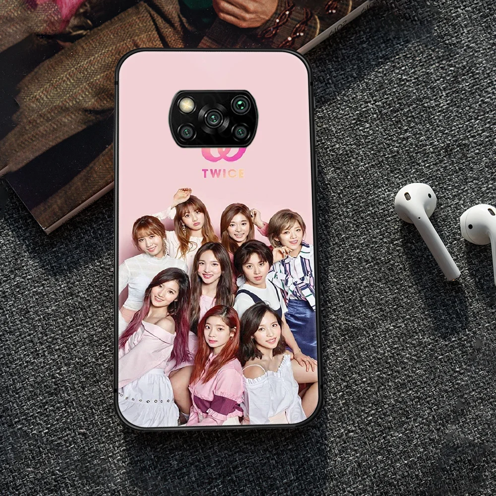 

TWICE Phone case Cover Hull For Xiaomi Mi A2 A3 8 9 9T Note 10 Se Lite Pro black Prime Painting Hoesjes Pretty Etui Trend Funda