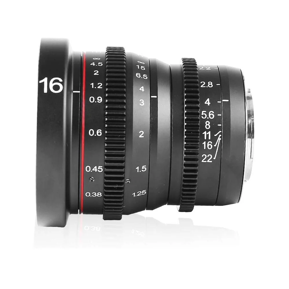 Meike 16 мм 25 50 T2.2 ручной фокус Cine lens Kit для Micro Four Thirds (MFT M4/3) Mount Olympus Panasonic GH5 OMD EM10 IIIE |