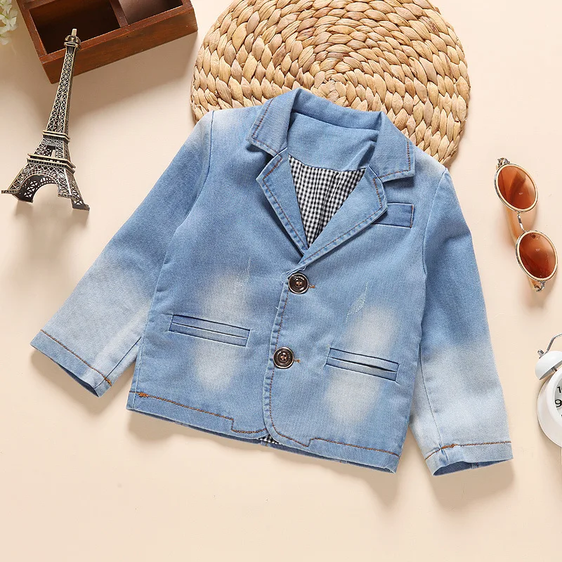 IENENS 2-7Y Baby Boy Classic Cowboy Coats Tops Autumn Kids Boys Denim Outerwear Clothes Children Girl Causal Jackets | Детская одежда и