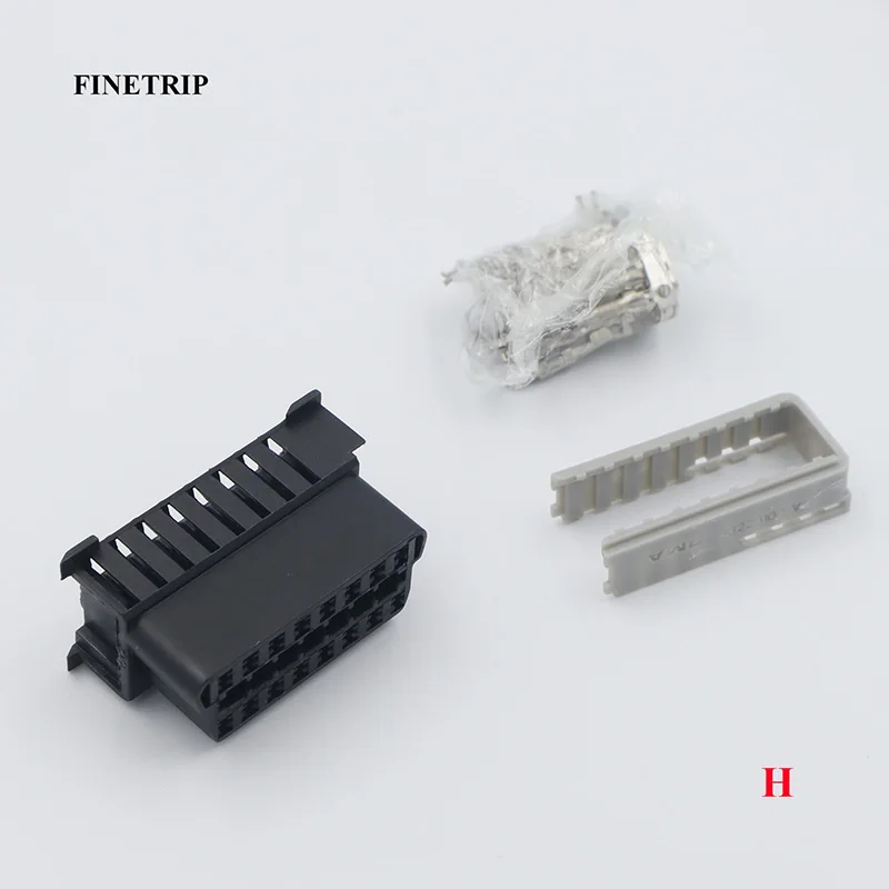 H FINETRIP J1962F интерфейс оболочки DIY 16pin OBD-II разъем автомобиля obd2 гнездовой разъем - Цвет: H