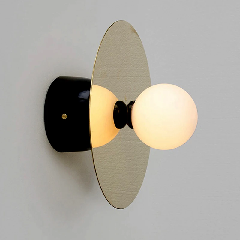 

Nordic Simple Brass wall lamp 5W livingroom bedroom indoor luminaria Creative glass ball wall light Personalized бра or lustre