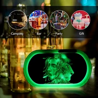 round led rolling weed tray oval bluetooth music cigarette operation tray with loudspeaker 1050mah tobacco box for decoration
