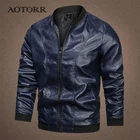 Мужские кожаные куртки, брендовая кожаная мотоциклетная куртка, Мужская верхняя одежда, кожаные мужские куртки, мужские кожаные пальто на осень и весну