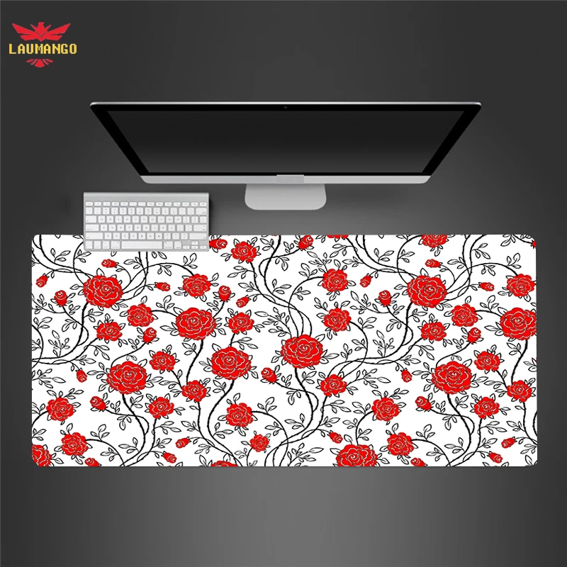 

Large Game Mouse Pad Gamer Mat Cherry Flower Game Mats Gaming Mousepad Keyboard Compute Anime Desk Cushion for Tablet Notebook