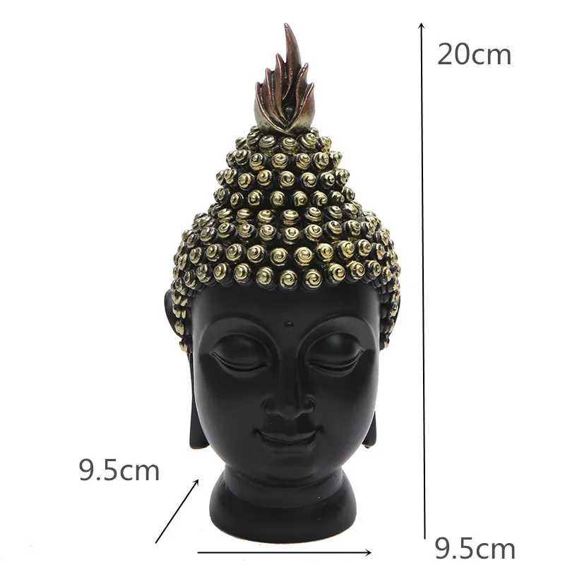 Голова Будды Декор для дома античные поделки с закрытым глазом настольные