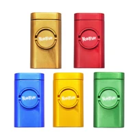 honeypuff aluminum dugout case with pinch one hitter smoking pipe herb grinder with tobacco storage case multifunctional smoking