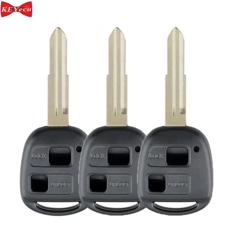 KEYECU 3 шт. для Toyota Echo MR2 Plaz Yaris чехол дистанционного ключа с 2 кнопками TOY41 Blade|box box|box