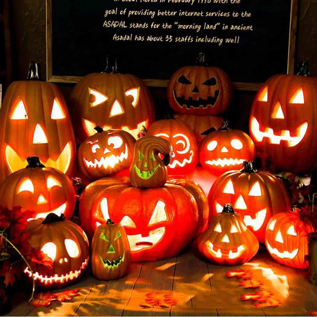 New Arrival Halloween Flash Talking Singing Animated LED Pumpkin Toy Projection Lamp With Projector Inside for Home Decor#15 | Дом и сад
