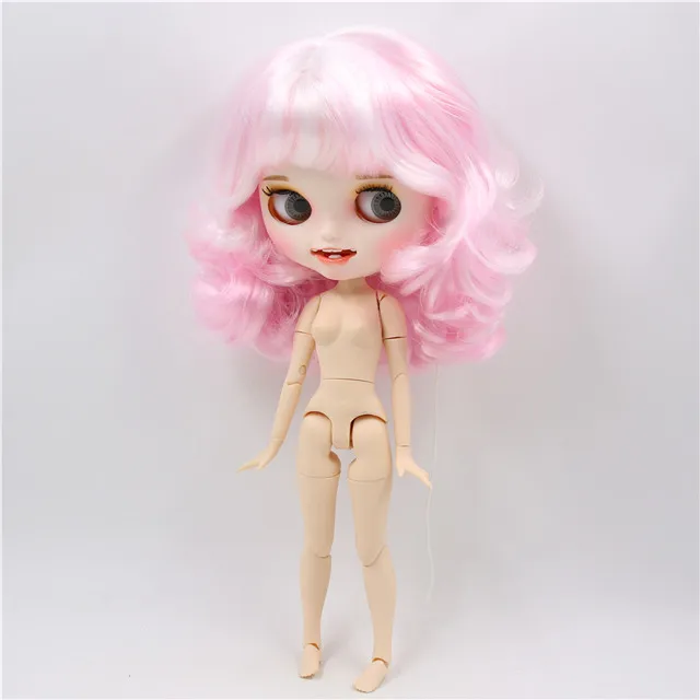 naked doll Ледяная фабрика blyth пользовательская кукла игрушка матовое лицо соединение тела bjd белая кожа 30 см, без сонных глаз - Цвет: naked doll