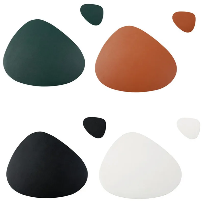 Скандинавский столовый коврик Кожаные Салфетки бытовые треугольные