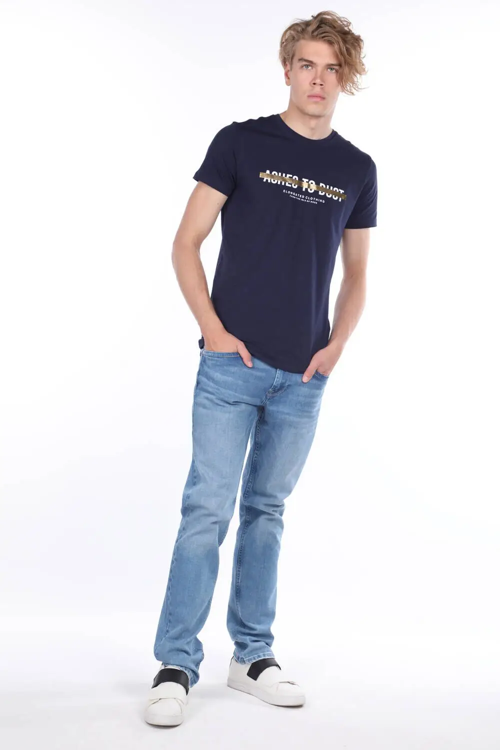 

Mens Blue Casual Fit Jean Trousers