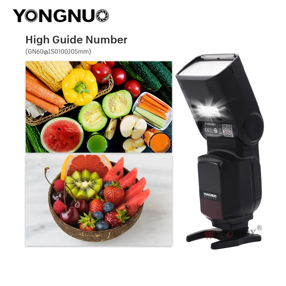 YONGNUO YN968N II Вспышка Speedlite для Canon Nikon DSLR Совместимость с YN622N YN560 Беспроводной ttl Speedlite 1/8000 светодиодный светильник