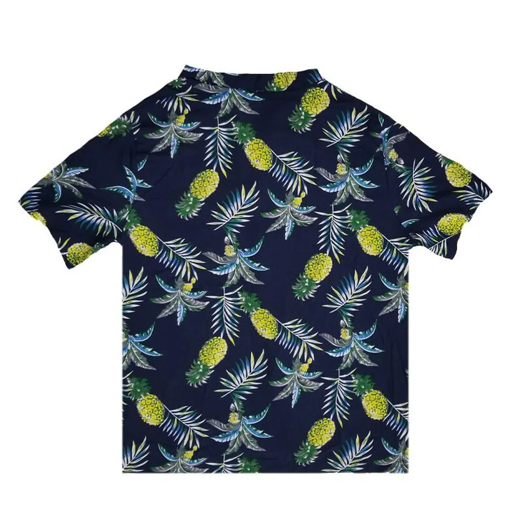 Мужские рубашки мужская рубашка с фруктовым принтом коротким рукавом летняя на