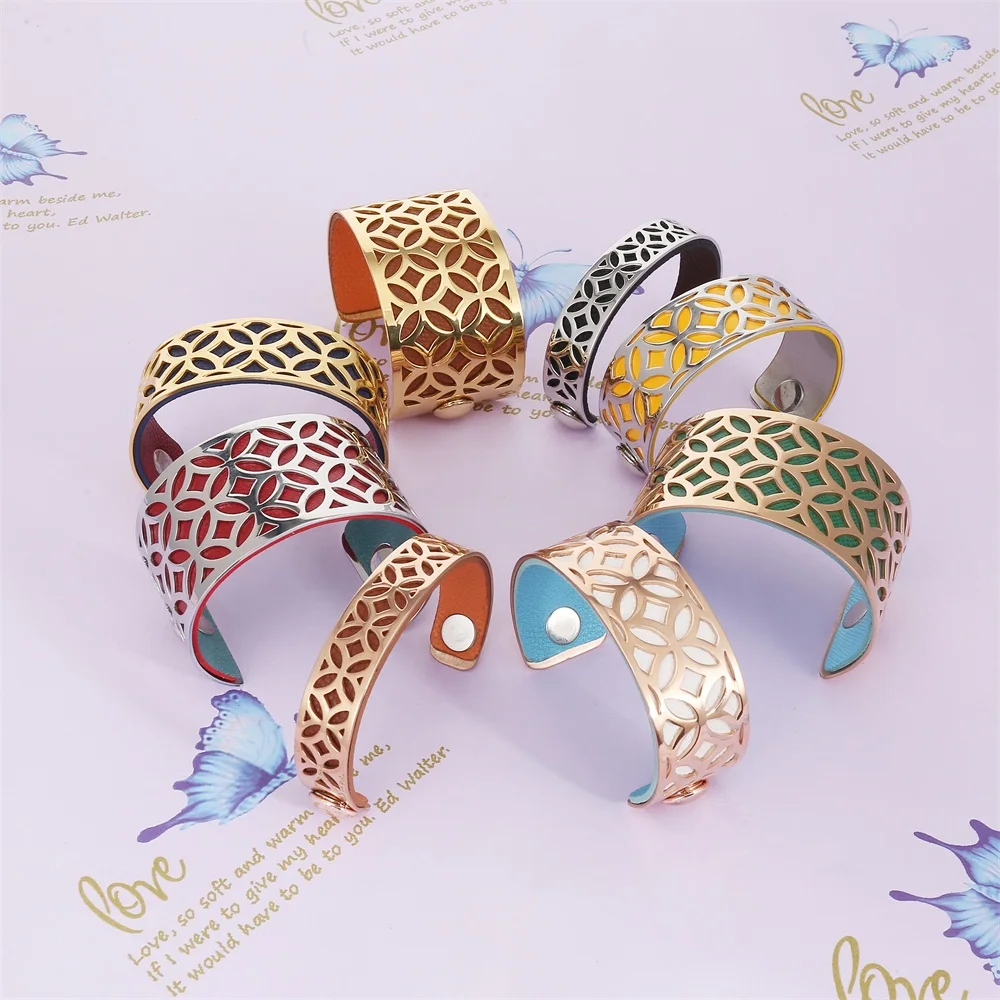 Кремо браслеты широкие для женщин ювелирные изделия из нержавеющей стали